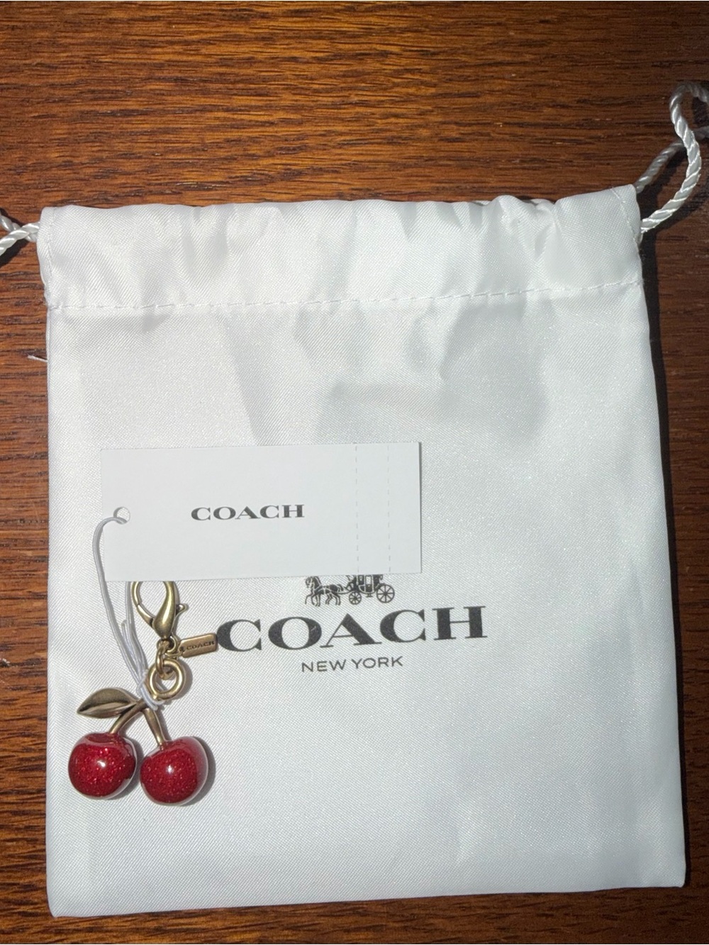 Coach Red Cherry Charm - Picture 2 of 3